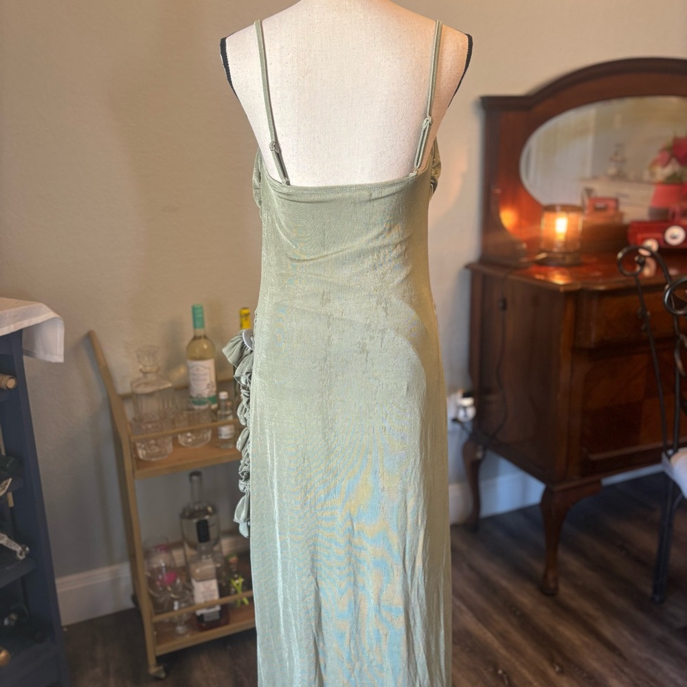 Green Ruffle Dress - Picture 5 of 5